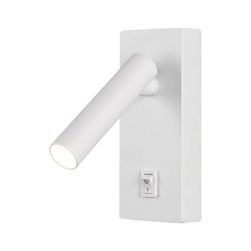 Kinkiet ścienny V-TAC Vt-402 biały hotelowy z włącznikiem 1 x wbudowany LED x 2W IP20 wym: 14 x 6 x 6 cm aluminium - 1 szt.