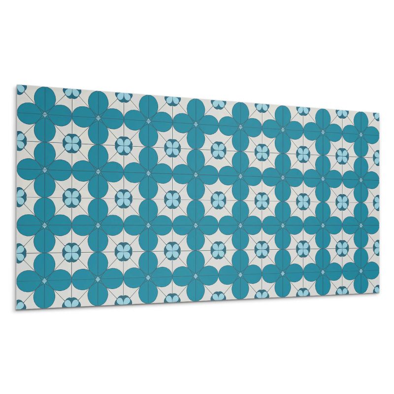Kafelki samoprzylepne Wallfluent 40x20 cm Wzór kwiatów w nowoczesnej geometrii 10 szt.