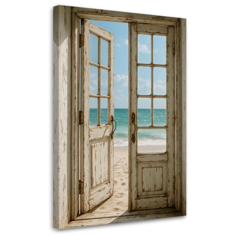 Obraz do salonu sypialni Feeby Shabby Chic Widok na plażę 40x60cm 1szt