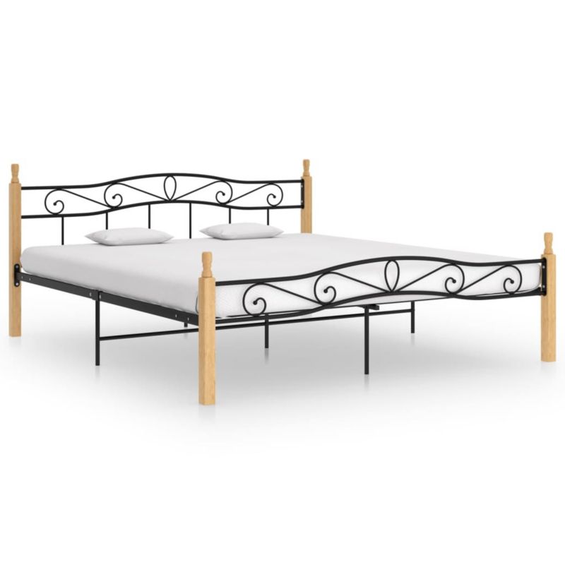 Łóżko metalowe WaszeMeble 200x200 cm czarny WM-324917 1 szt.
