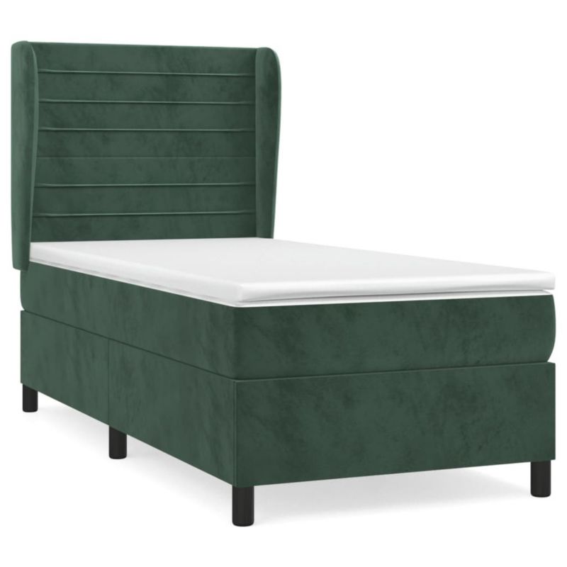 Łóżko kontynentalne WaszeMeble 100x200 cm zielone WM-3129258 1 szt.