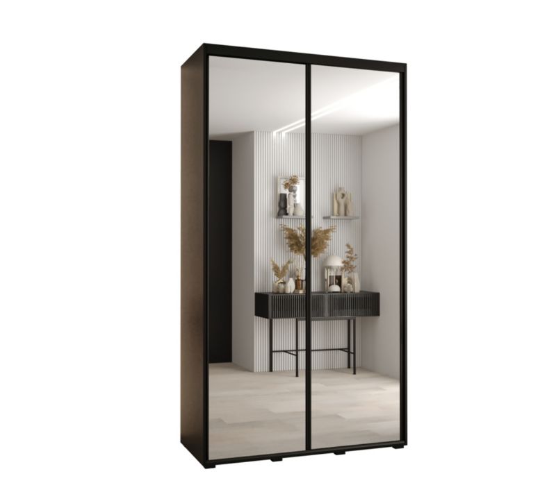 Szafa przesuwna Abiks CANNES 2 130 gł 45 czarny/czarny/czarny 1szt.