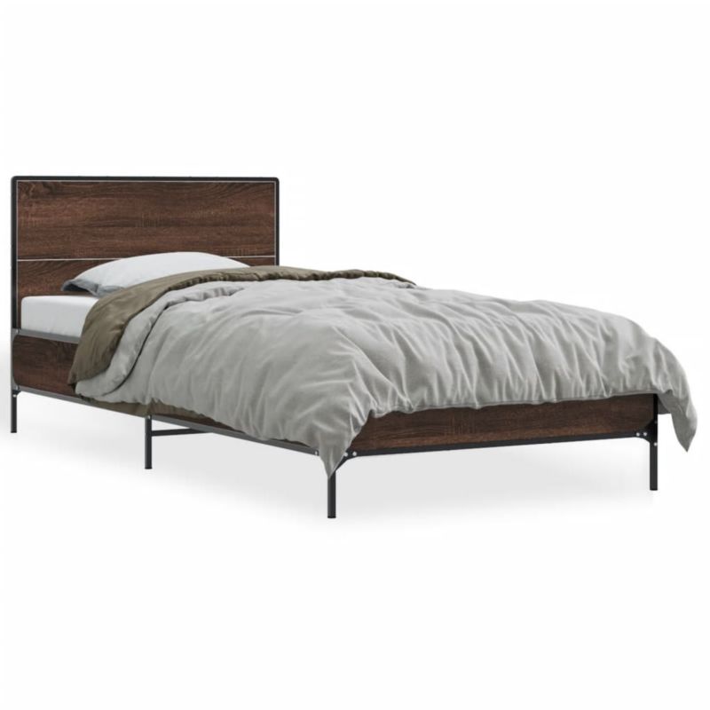 Łóżko metalowe WaszeMeble 75x190 cm brązowy WM-845561 1 szt.