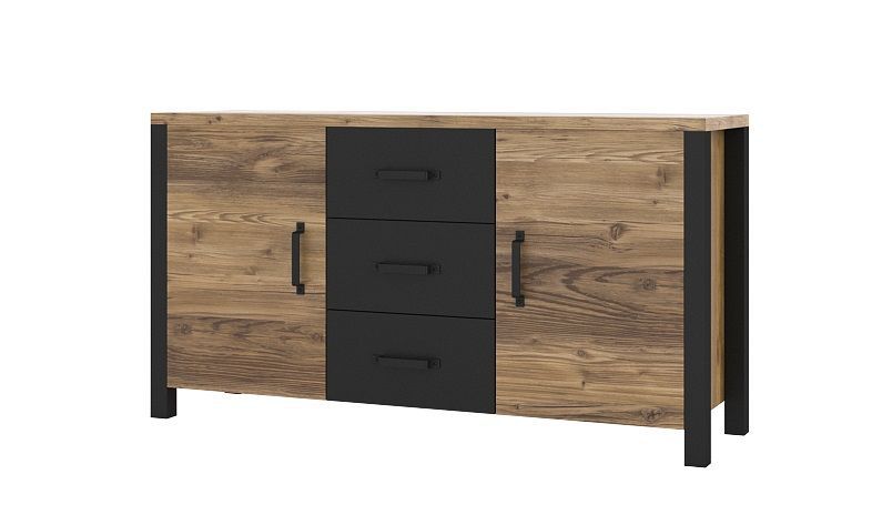 Komoda HELVETIA OLIN 2D3S 147 appenzeller fichte/czarna 1 szt.