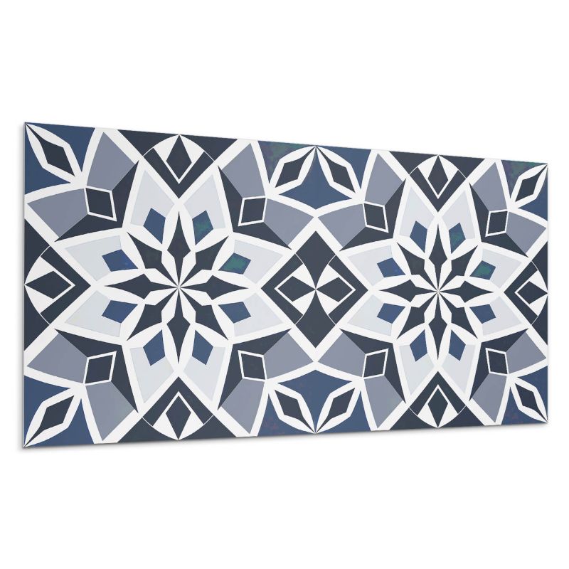 Panel samoprzylepny Wallfluent 100x50 cm Wzór kwiatów w geometrycznej odsłonie 1 szt.