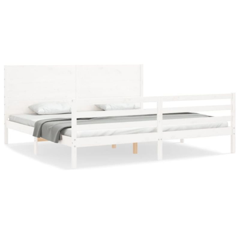 Łóżko drewniane WaszeMeble 200x200 cm biała WM-3194657 1 szt.