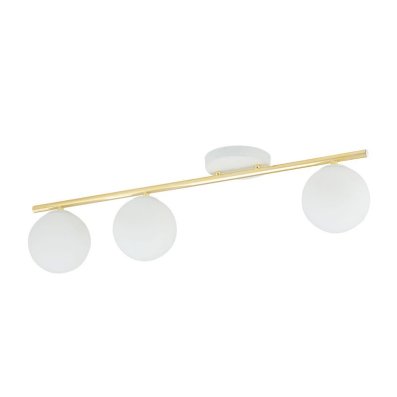 Lampa wisząca Emibig Monza złoto biała wym: 20 x 80 cm 3xE14 x 10W metal 1 szt.