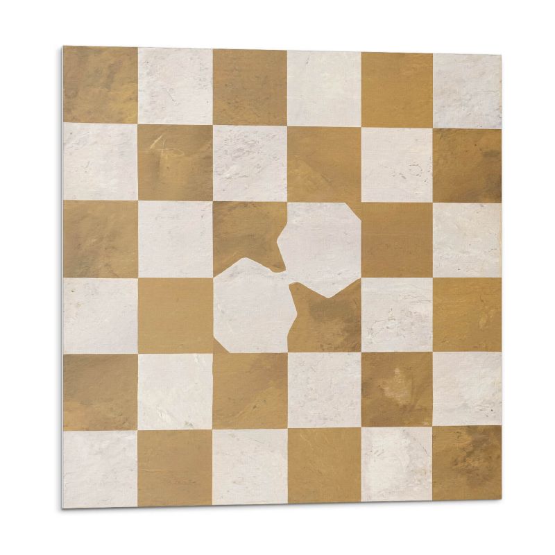 Kafelki samoprzylepne Wallfluent 50x50 cm Dynamiczny motyw szachownicy 4 szt.