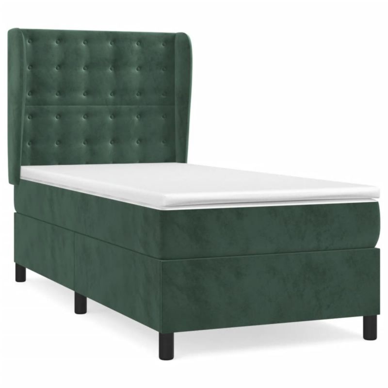 Łóżko kontynentalne WaszeMeble 90x200 cm zielone WM-3129432 1 szt.