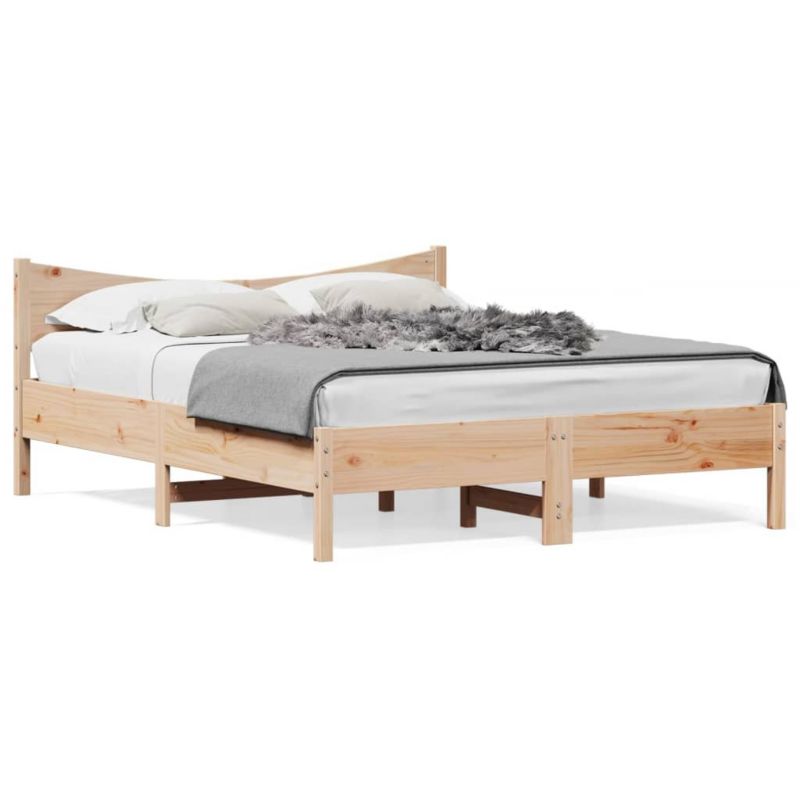 Łóżko drewniane WaszeMeble 150x200 cm brązowe WM-3216366 1 szt.