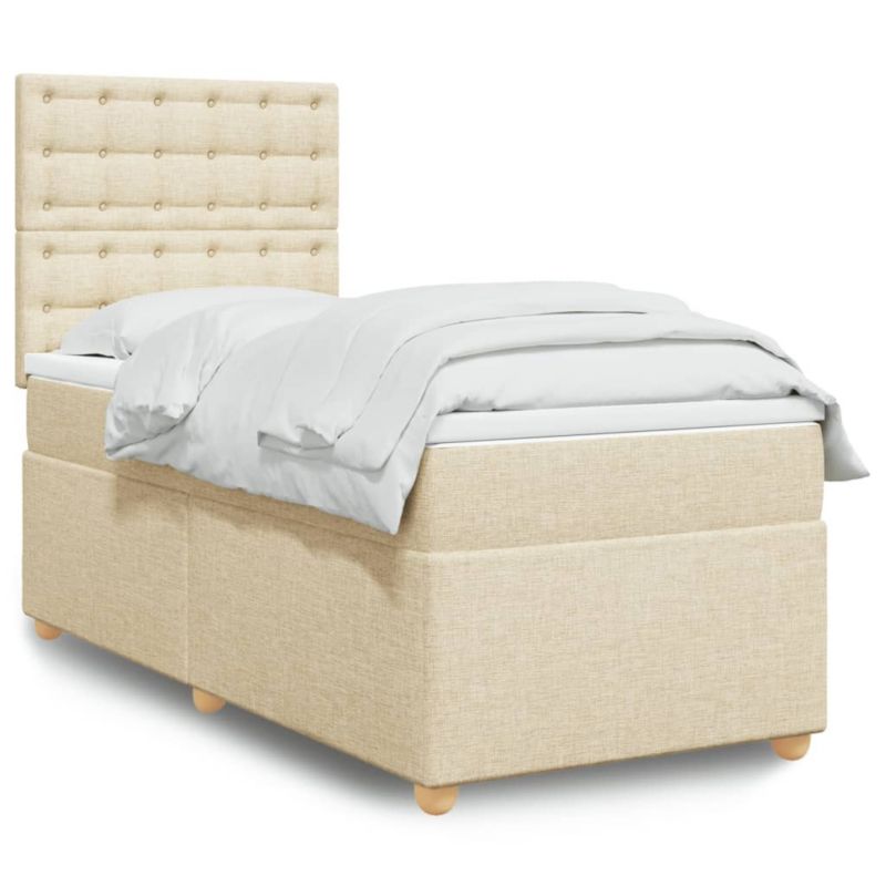 Łóżko kontynentalne WaszeMeble 80x200 cm kremowe WM-3293426 1 szt.