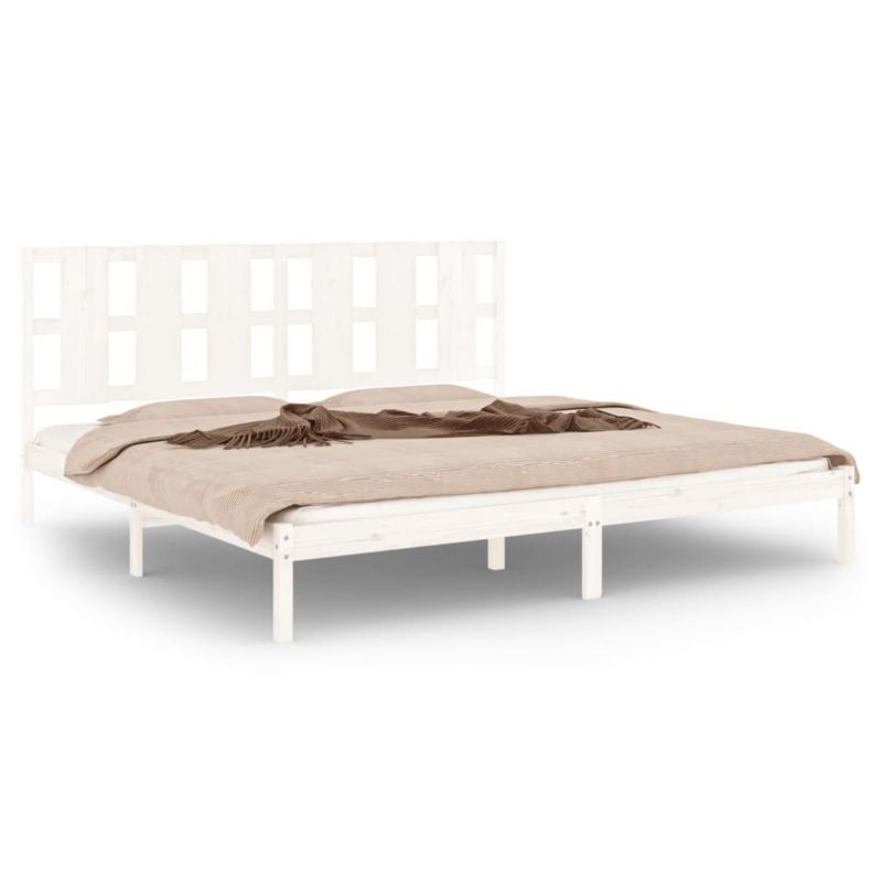 Łóżko drewniane WaszeMeble 200x200 cm białe WM-3105621 1 szt.