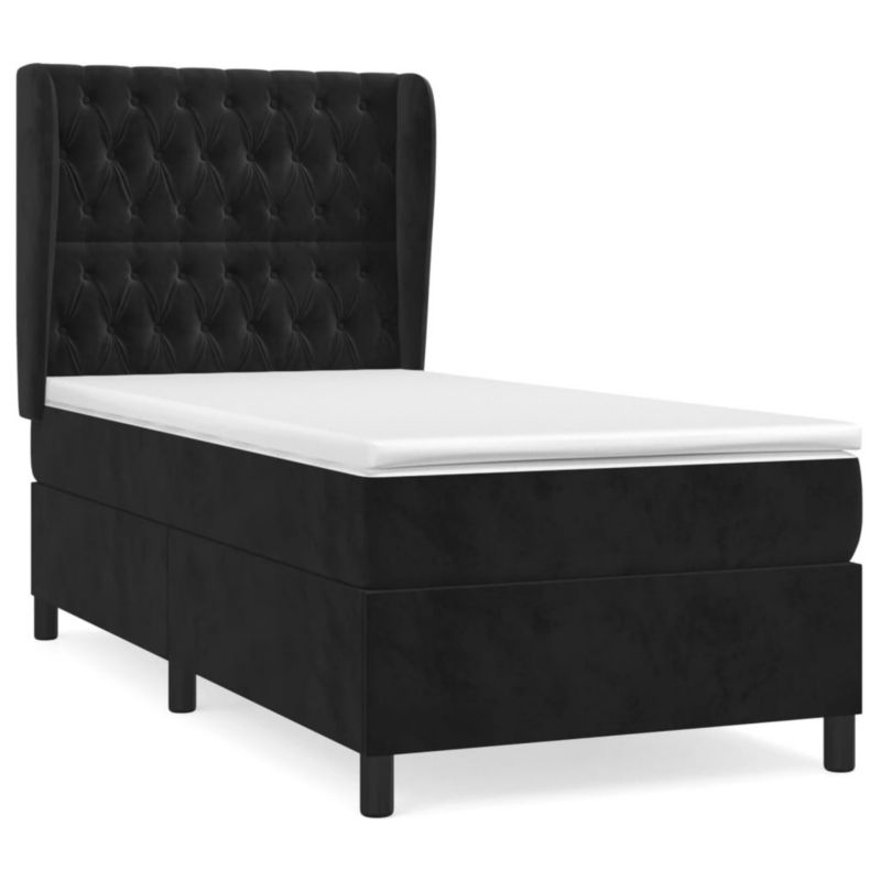 Łóżko kontynentalne WaszeMeble 80x200 cm czarne WM-3129359 1 szt.