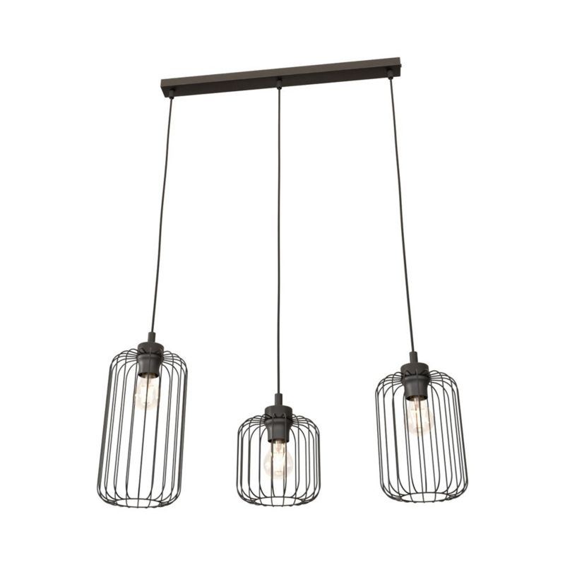 Lampa wisząca Emibig Vander 0016 czarna industrialna 3xE27 x 15W 1 szt.