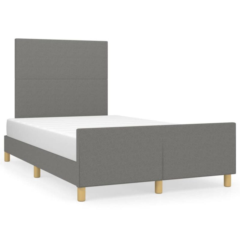 Łóżko tapicerowane WaszeMeble 120x200 cm ciemnoszare WM-3124880 1 szt.