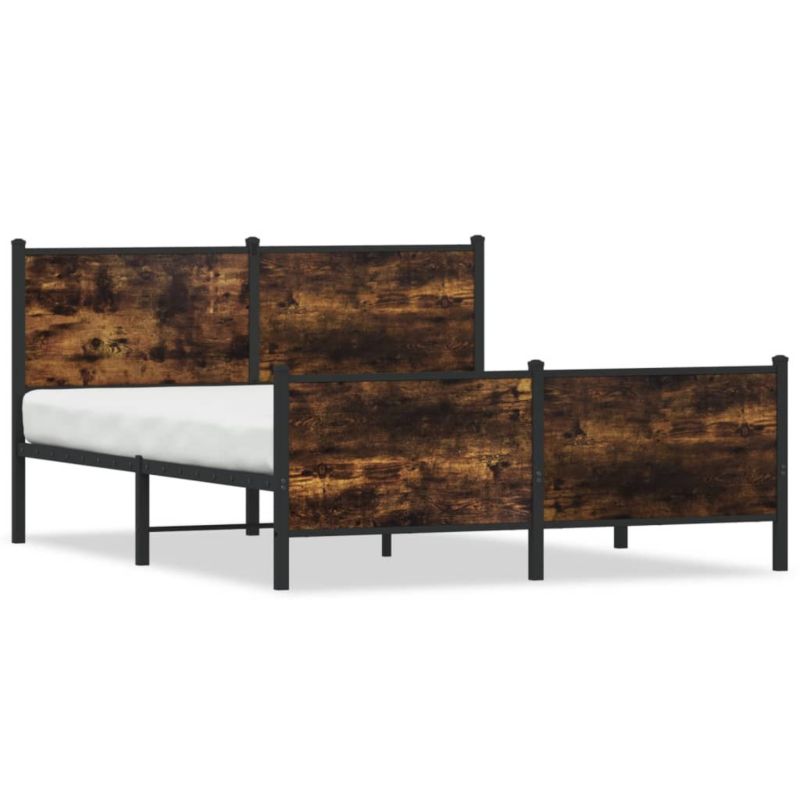 Łóżko metalowe WaszeMeble 137x190 cm brązowe WM-4007684 1 szt.
