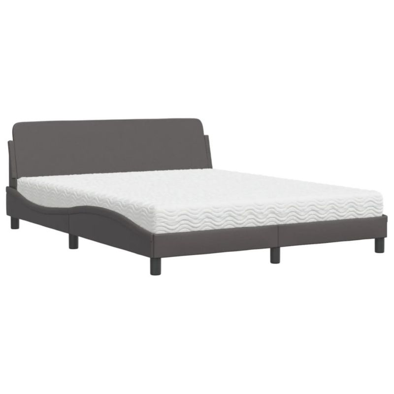 Łóżko tapicerowane WaszeMeble 160x200 cm szare WM-3208440 1 szt.