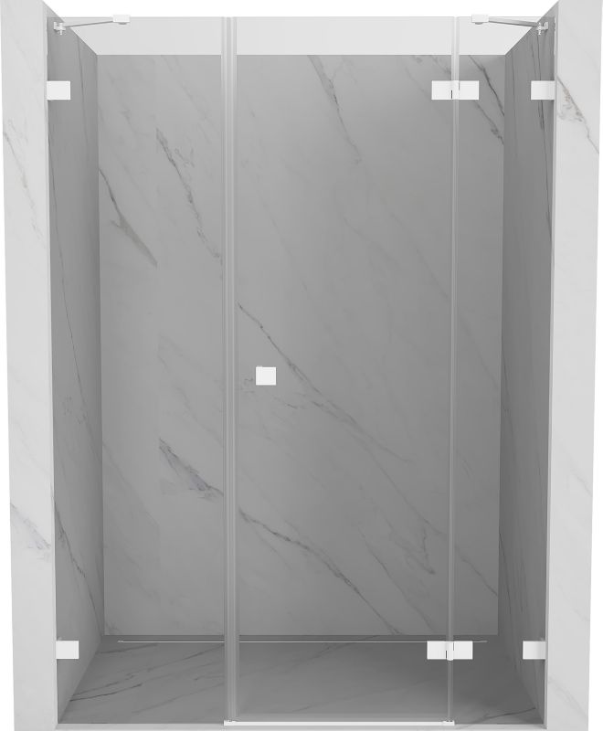 Drzwi prysznicowe uchylne Mexen Lunar białe 120 cm 1 szt.
