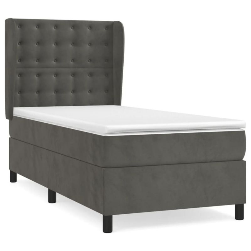 Łóżko kontynentalne WaszeMeble 90x190 cm ciemnoszary WM-3129424 1 szt.