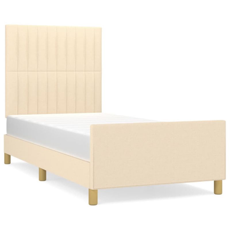 Łóżko tapicerowane WaszeMeble 90x200 cm kremowa WM-3125192 1 szt.