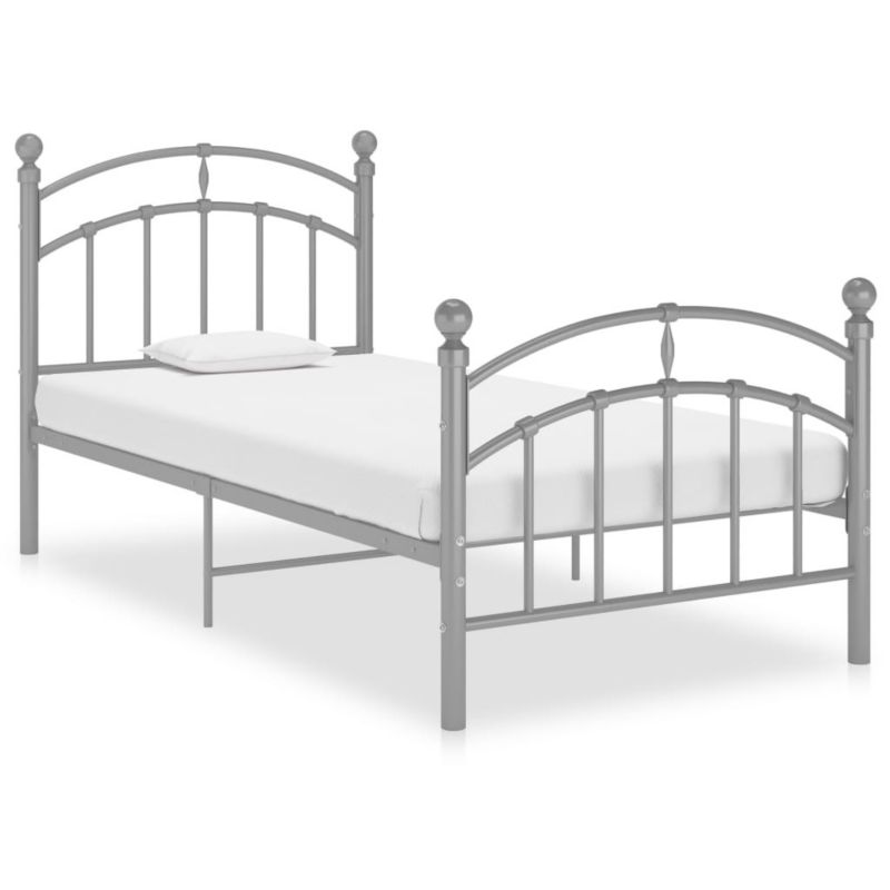 Łóżko metalowe WaszeMeble 100x200 cm szara WM-324972 1 szt.