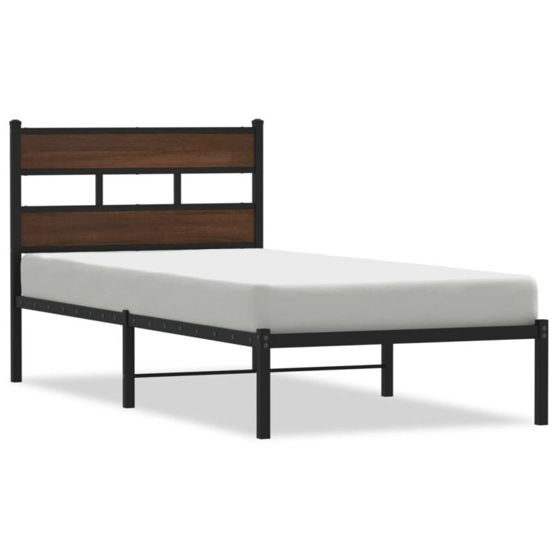 Łóżko metalowe WaszeMeble 100x190 cm brązowy WM-4017145 1 szt.