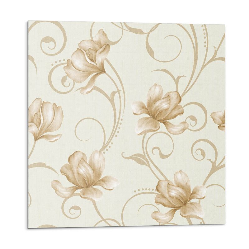 Kafelki samoprzylepne Wallfluent 50x50 cm Fale z kwiatowym akcentem 4 szt.