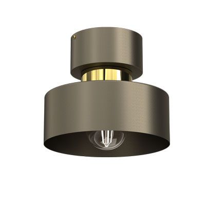Lampa sufitowa wisząca Luminex Marti tytanowy złoto-złoty połysk wym: 18 x 20,5 x 20,5 cm 1xE27 x 15W 1 szt.