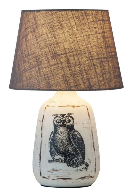 Lampka stołowa Rabalux Dora popielato-biała 1 x E27 x 40W IP20 wym: 38 x 24 x 24 cm ceramika - 1 szt.