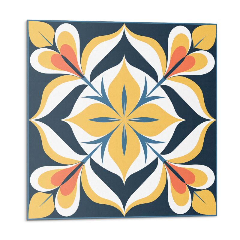 Kafelki samoprzylepne Wallfluent 30x30 cm Nowoczesny wzór roślinny 9 szt.