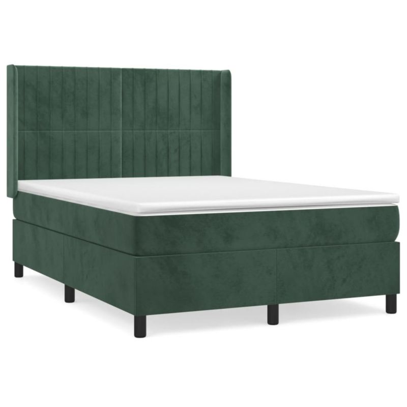 Łóżko kontynentalne WaszeMeble 140x190 cm zielone WM-3132798 1 szt.
