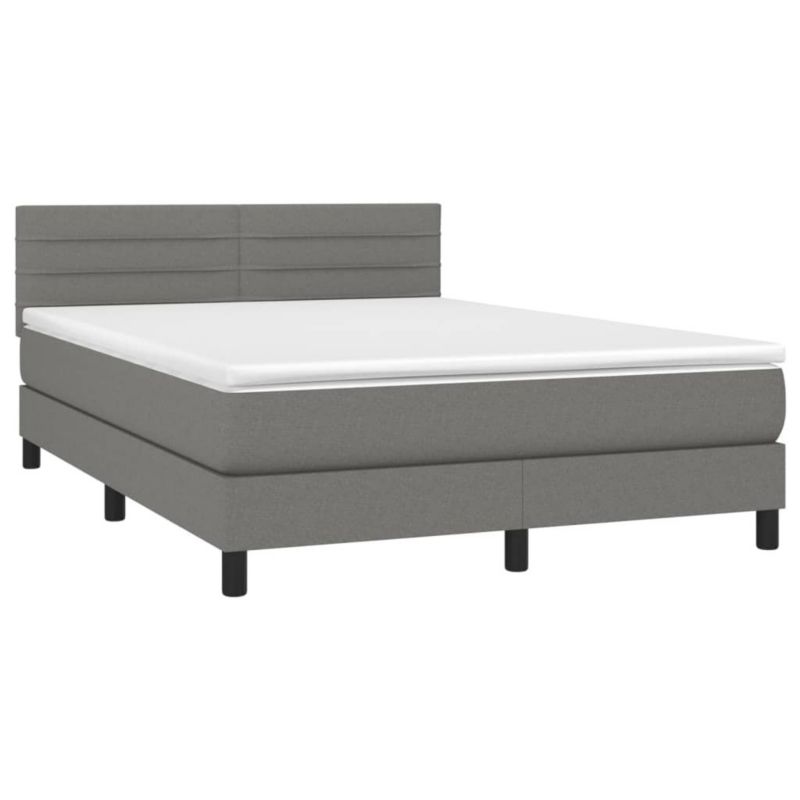 Łóżko kontynentalne WaszeMeble 140x190 cm ciemnoszara WM-3133230 1 szt.