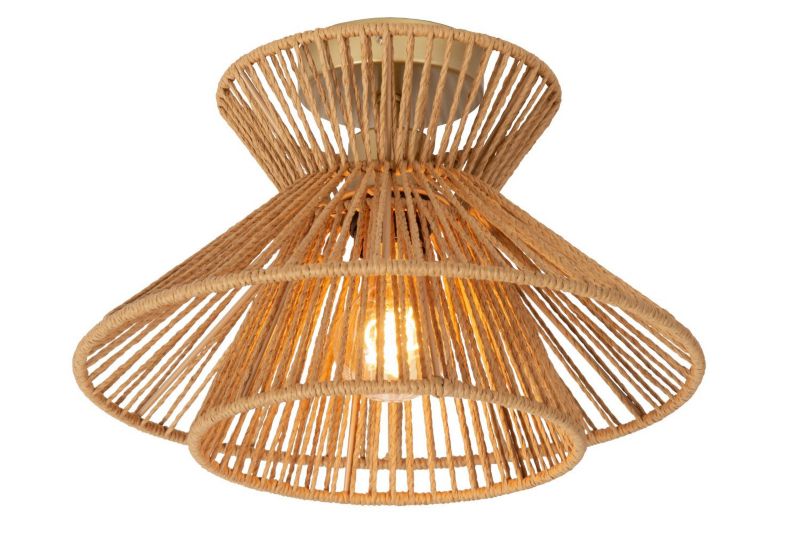 Lampa sufitowa wisząca Lucide Tasman 5974 drewno jasno-złoty matowy szerokość 32 cm 1xE27 x 60W 1 szt.