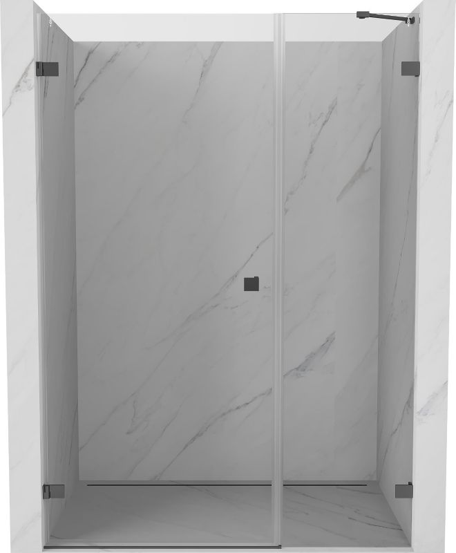 Drzwi prysznicowe uchylne Mexen Lunar-B gun metal 135x200 cm 1 szt.