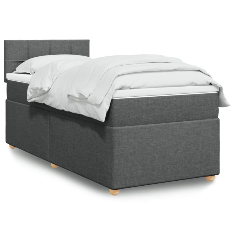 Łóżko kontynentalne WaszeMeble 90x200 cm ciemnoszara WM-3286564 1 szt.
