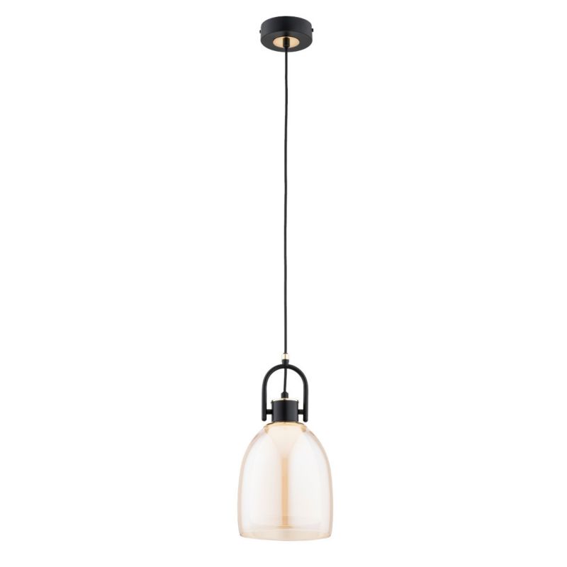 Lampa wisząca Alfa Soda 3355 czarno-bursztynowy-złota nowoczesna 1xE27 x 15W 1 szt.