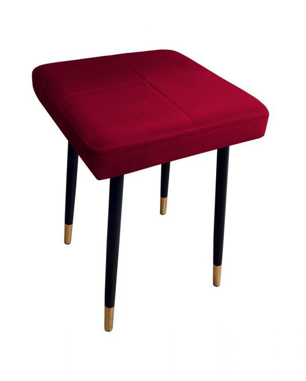 Taboret SQUARE 2 MG VELVET bordowy ATOS 1 szt.