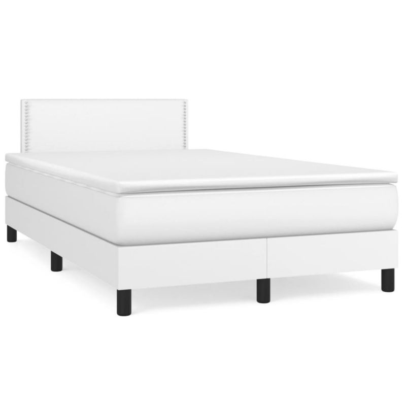 Łóżko kontynentalne WaszeMeble 120x200 cm białe WM-3141054 1 szt.