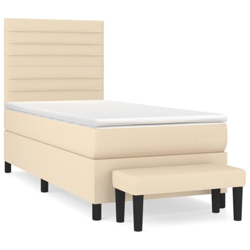 Łóżko kontynentalne WaszeMeble 80x200 cm kremowe WM-3136634 1 szt.