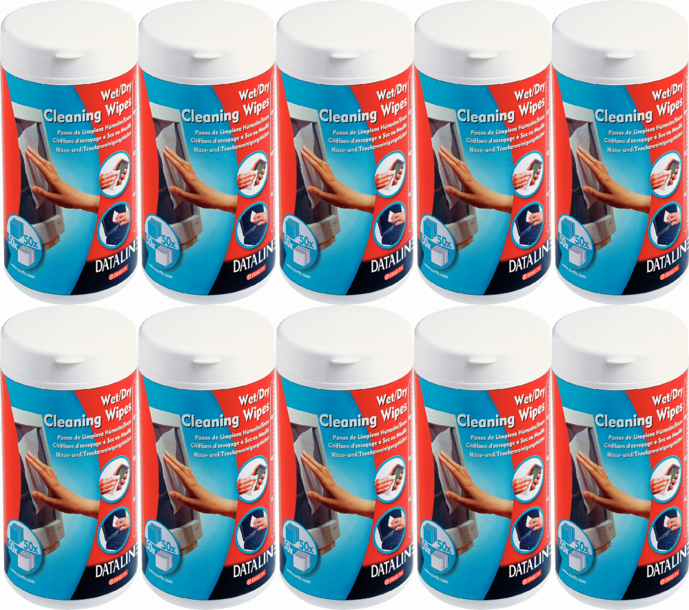10x Chusteczki do czyszczenia ekranów Dataline, 100 sztuk