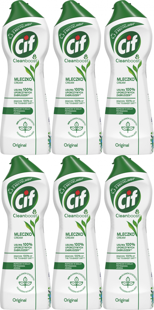 6x Mleczko z mikrokryształkami Cif Cream Original, 300g