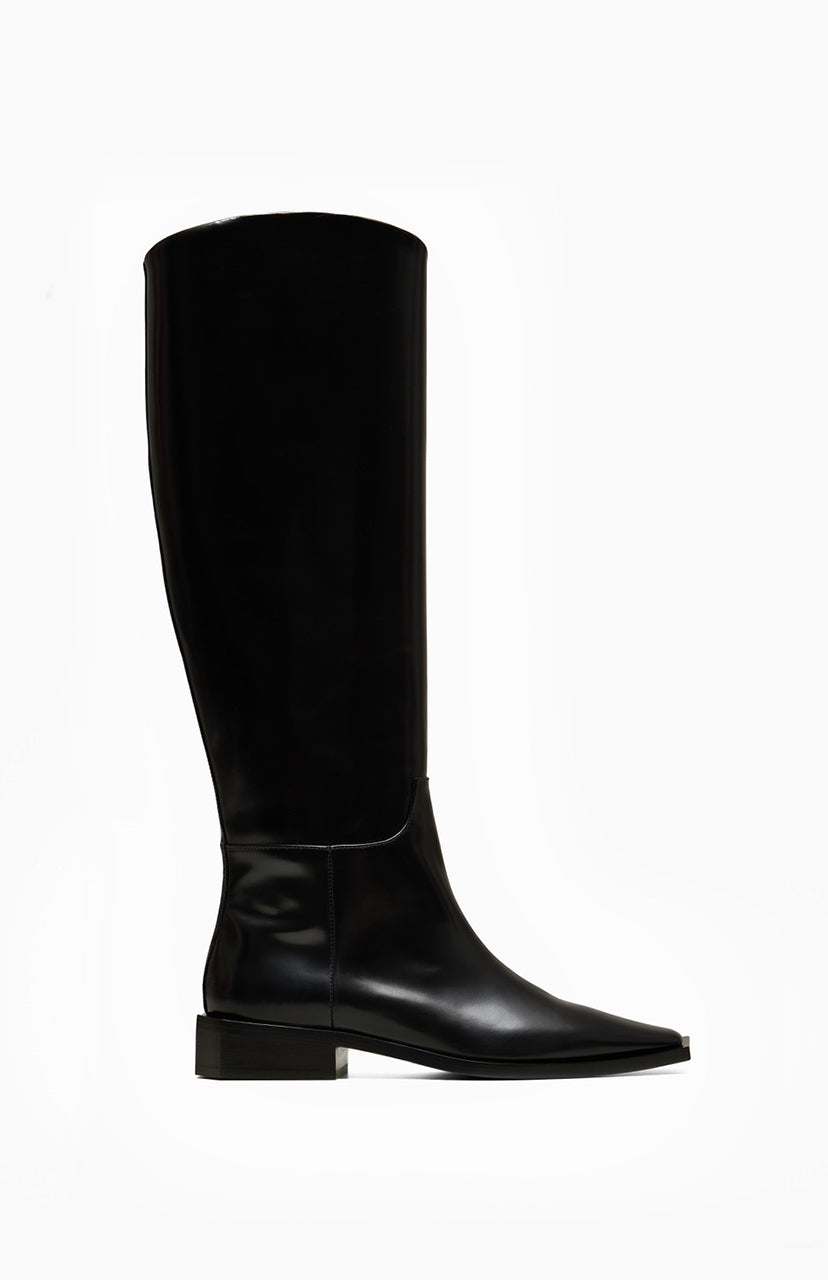Skórzane kozaki damskie GISELLE CRISTAL BLACK 41 - Vanda Novak