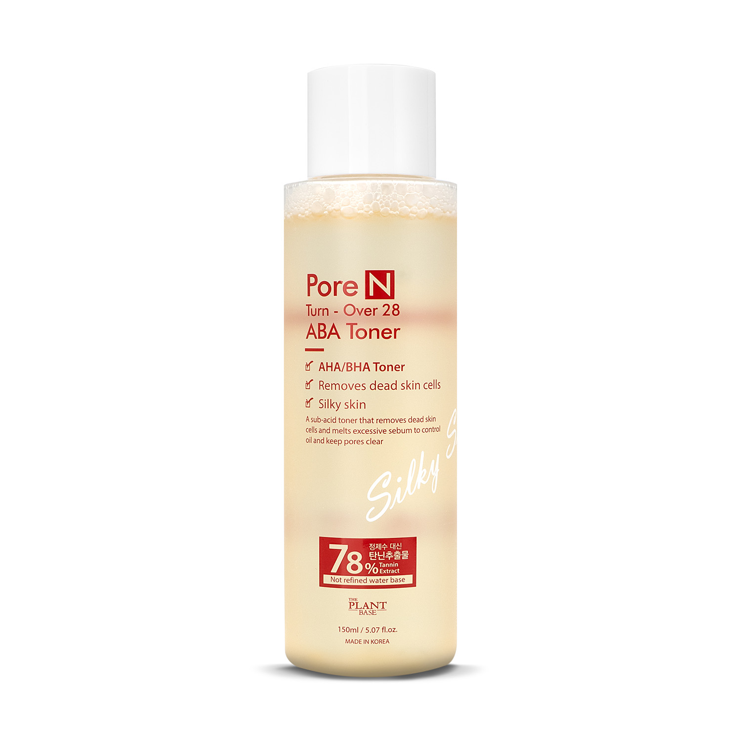 The Plant Base Pore N Turn-Over 28 ABA Toner 150ml.