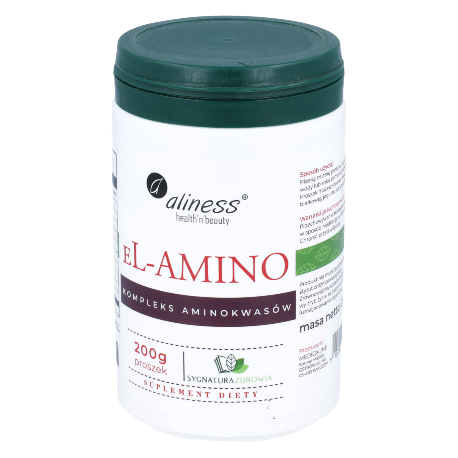 Aliness el-amino, proszek, 200 g