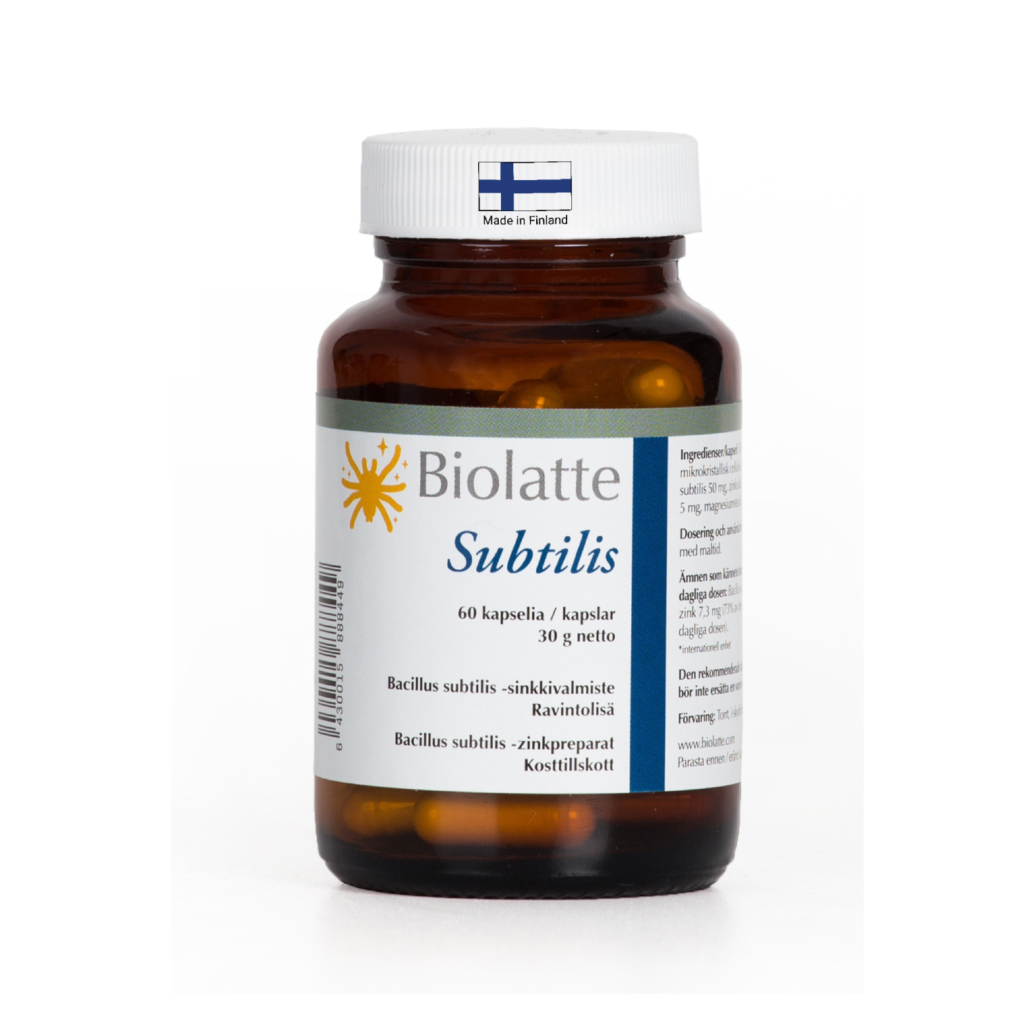 Biolatte subtilis, 60 kapsułek