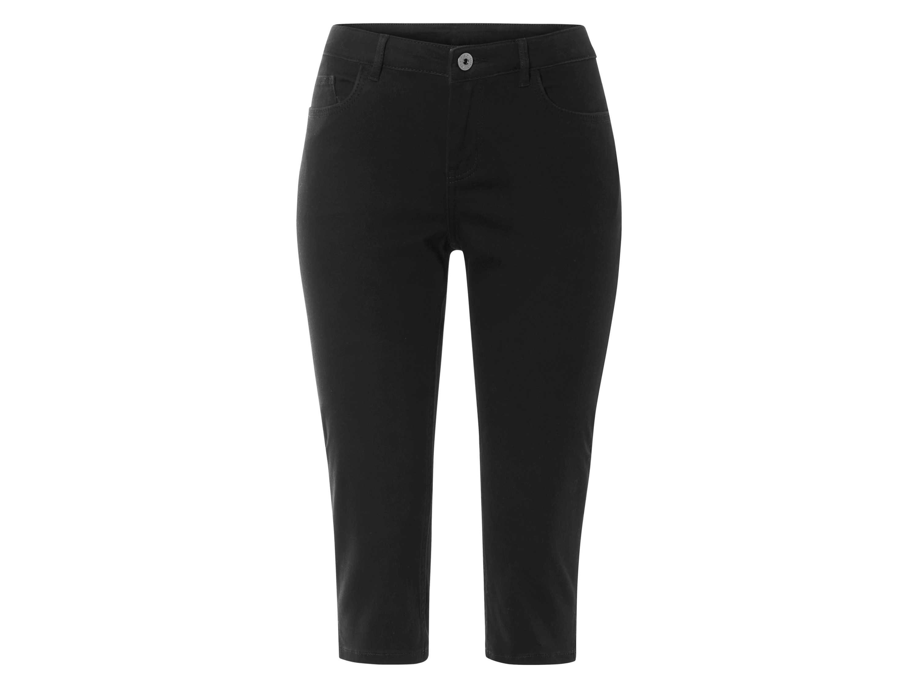 esmara Jeansy damskie capri super skinny Czarny, 38