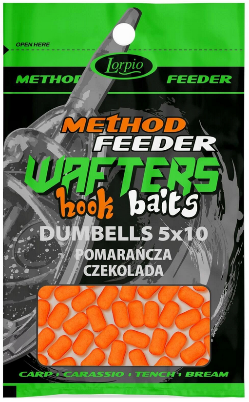 Lorpio Kulki Wafters Hook Baits Dumbells Pomarańcza-czekolada-5mm