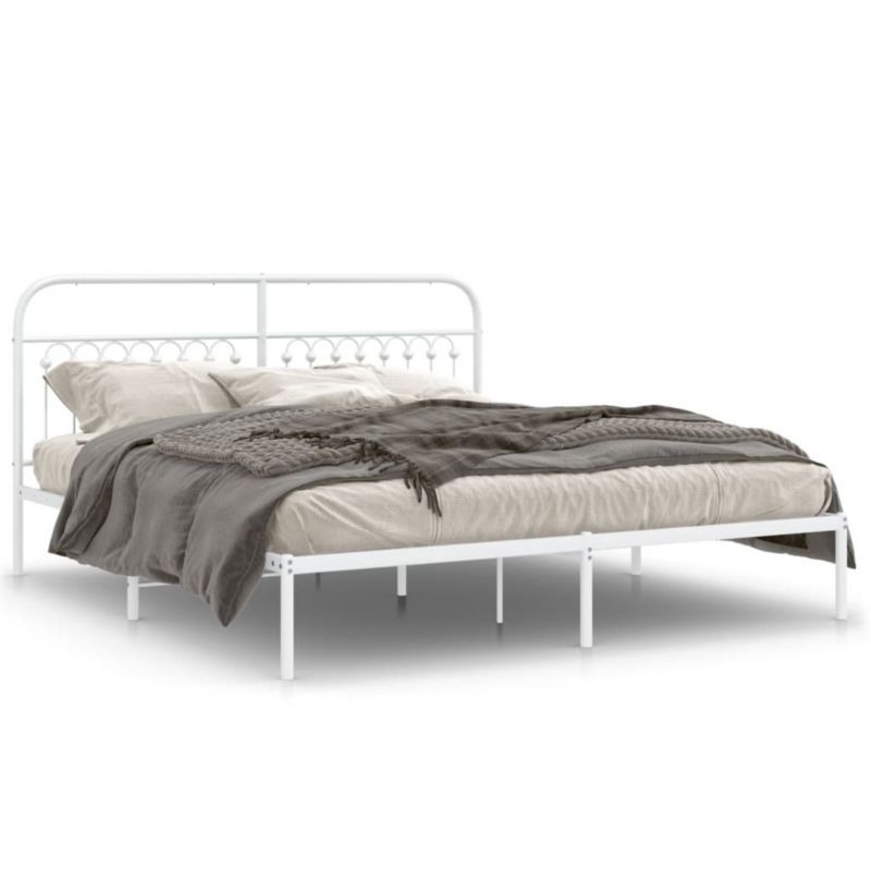 Łóżko metalowe WaszeMeble 183x213 cm biała WM-376654 1 szt.