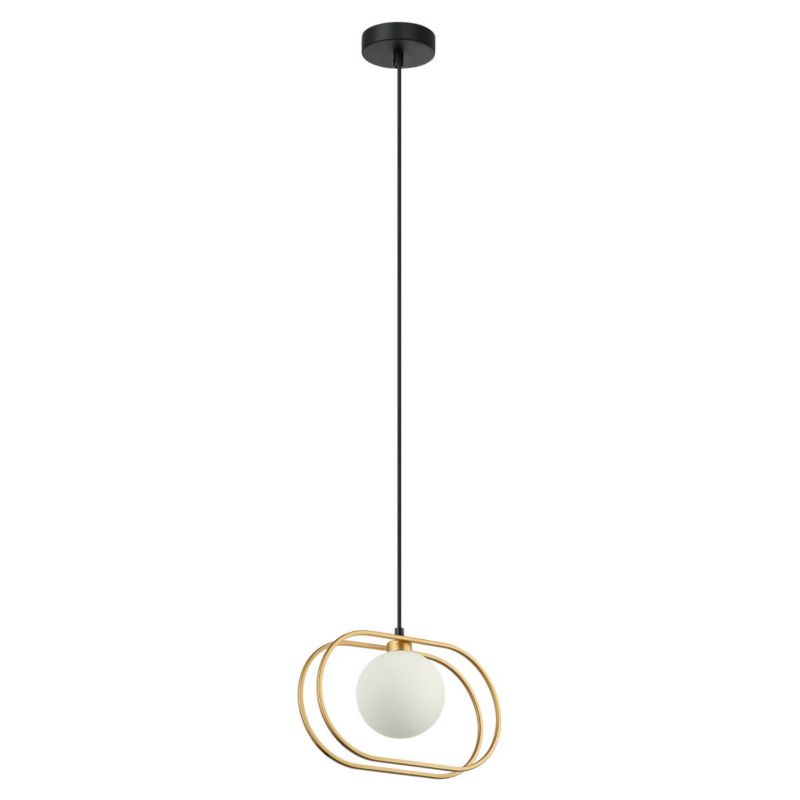 Lampa sufitowa wisząca Italux Grosetta 8958 złoto-czarna-biała nowoczesna 1xG9 x 1 szt.