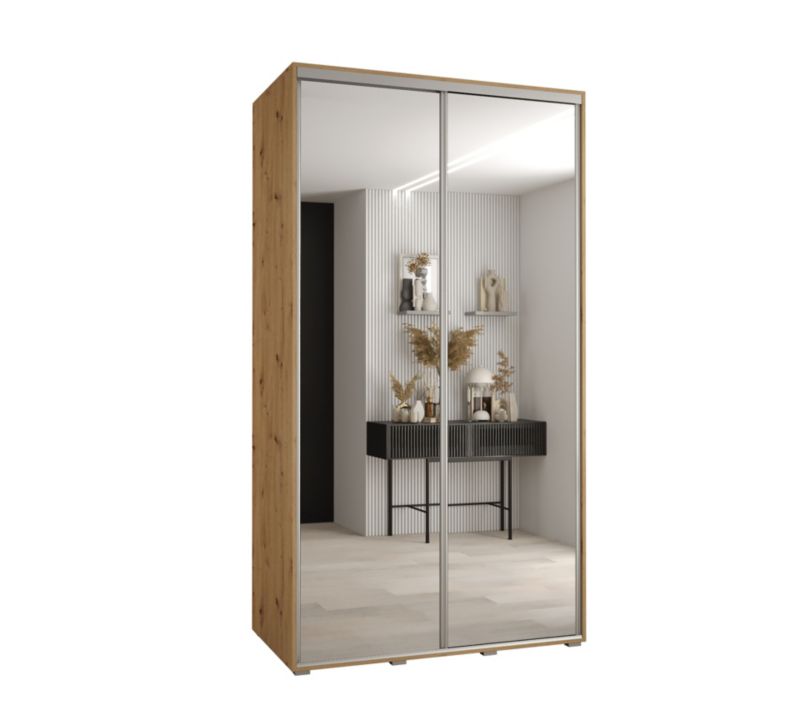 Szafa przesuwna Abiks CANNES 2 130 gł 60 artisan/artisan/srebrny 1szt.